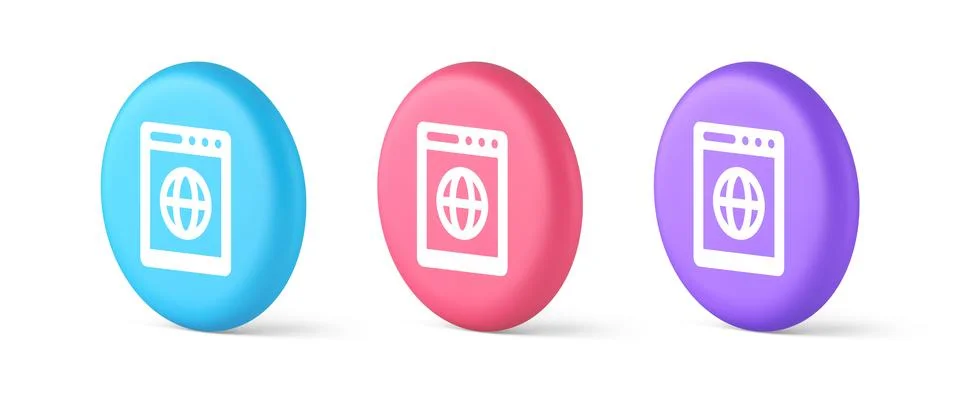 Internet browser global wireless connection button cyberspace virtual netwo.. Stock Illustration