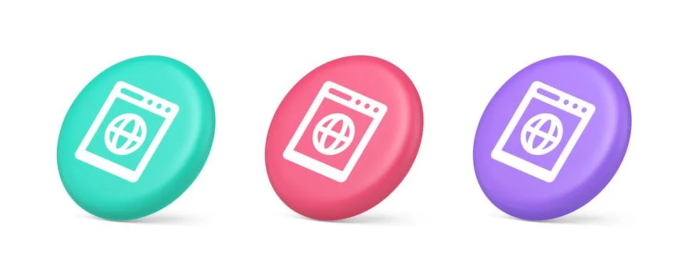 Internet browser global wireless connection button cyberspace virtual network 库存插图