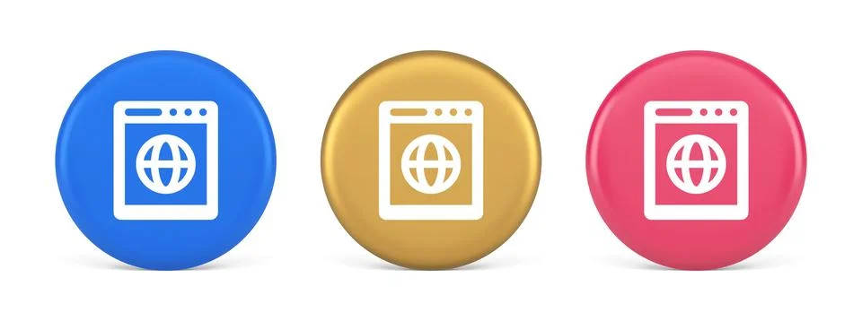 Internet browser global wireless connection button cyberspace virtual netwo.. 库存插图