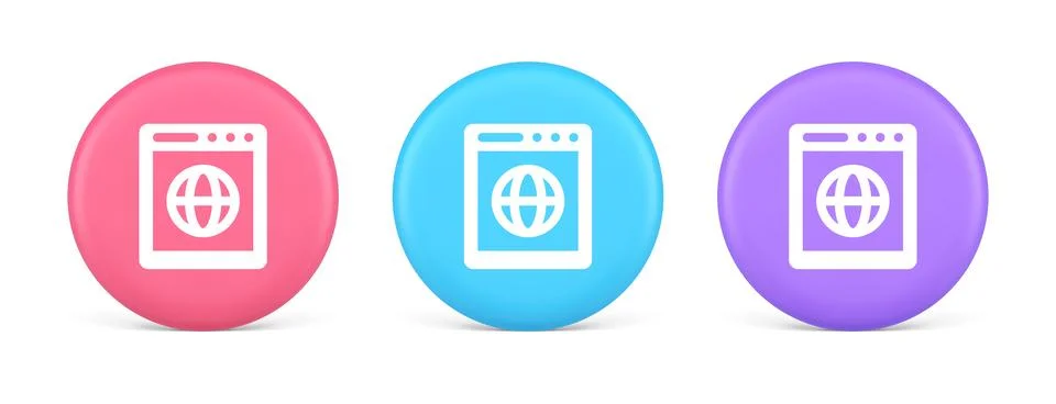 Internet browser global wireless connection button cyberspace virtual network 库存插图