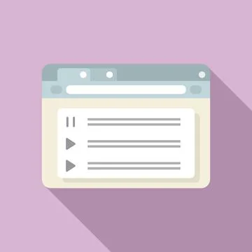 Internet browser icon flat vector. Computer window Stock Illustration