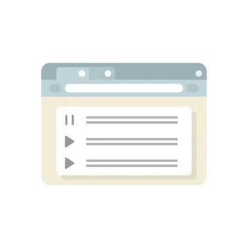 Internet browser icon flat vector. Computer window Stock Illustration