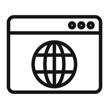 Internet Browser Icon Perfect for Web Surfing and Online Navigation Stock Illustration