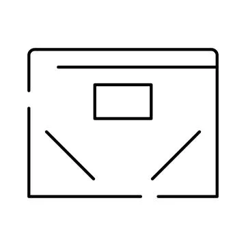 Internet browser page outline for web interface Stock Illustration