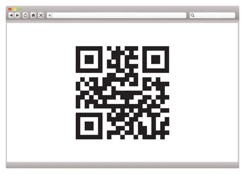 Internet browser qr code Internet browser concept with QR code for product... Stockfoto's