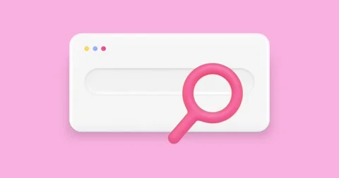 Internet browser search tab navigation interface menu 3d icon animation loop Vídeo Stock 281716421