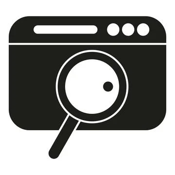 Internet browser searching online for information concept Illustrazione stock