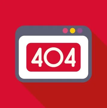 Internet browser showing 404 page not found error Stock Illustration