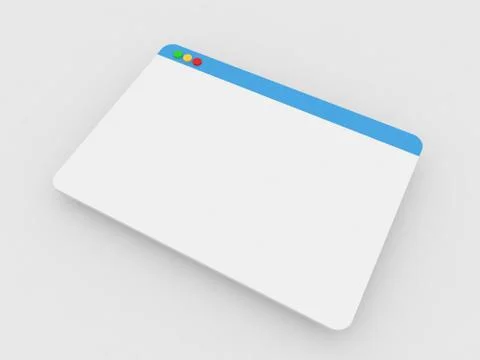 Internet browser web page on a white background. Stock Illustration