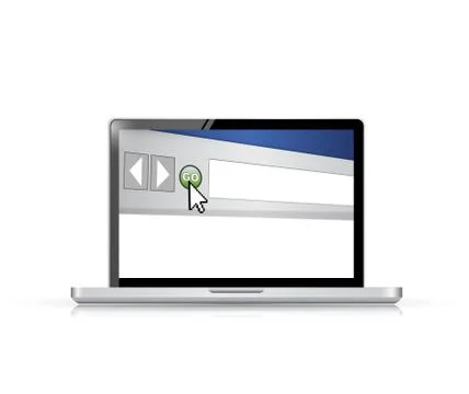 Internet browser window on a computer screen Stock Illustration