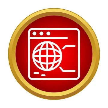 Internet browser window showing global network icon 스톡 일러스트
