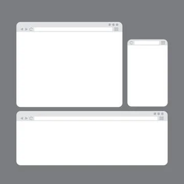 Internet Browser Window Templates Set Stock Illustration