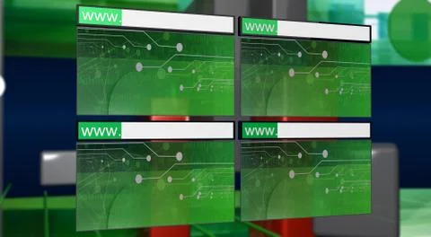 Internet browser with windows Stock Photos