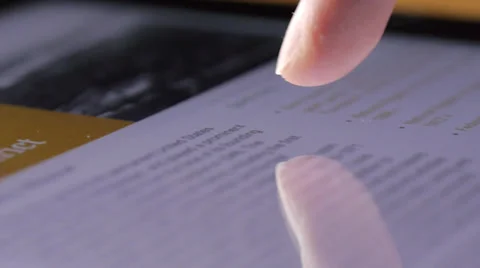 Internet Browsing Tablet Finger Stock Footage 36573955