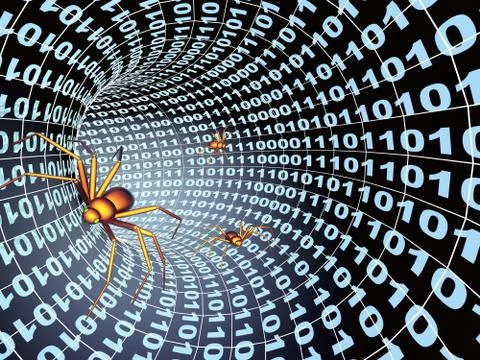 Internet bugs Stock Illustration