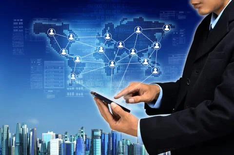 Internet for Business Concept Stock Illustration
