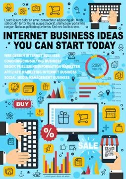 Internet business online, web e-commerce Stock Illustration