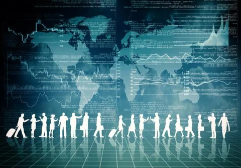 Internet business people Stock Illustration