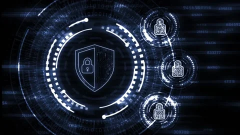 Internet, business, Technology and network concept. Cyber security data prote Stock Footage 149413058