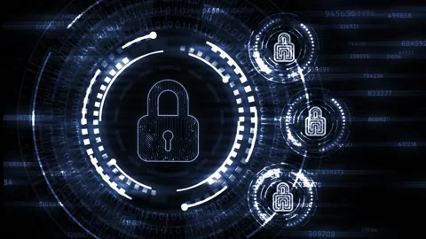 Internet, business, Technology and network concept. Cyber security data prote Vídeo Stock 149413069
