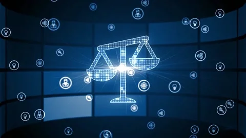 Internet, business, Technology and network concept. Labor law, Lawyer, Attorn Video stock 149413464