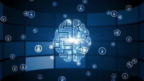 Internet, business, Technology and network concept. Artificial intelligence ( 库存影片 149413484