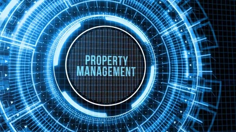 Internet, business, Technology and network concept. PROPERTY MANAGEMENT inscr Stockbeeldmateriaal 158661466
