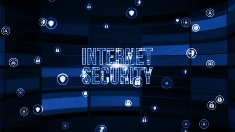 Internet, business, Technology and network concept. Cyber security data prote Stock Footage 158662384