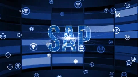Internet, business, Technology and network concept. SAP System Software Autom Stockbeeldmateriaal 158662782