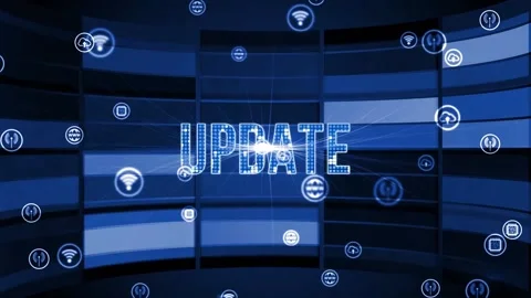 Internet, business, Technology and network concept. Update software computer  스톡 동영상 158662794