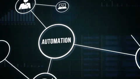 Internet, business, Technology and network concept. Automation Software conce Vidéo 160736623