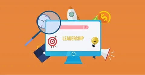 Internet, business, Technology and network concept. Leadership business manag Stockbeeldmateriaal 161226706