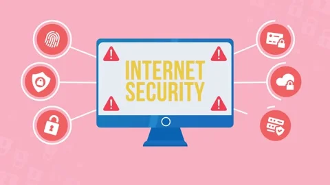 Internet, business, Technology and network concept. Cyber security data prote Stock Footage 161695329