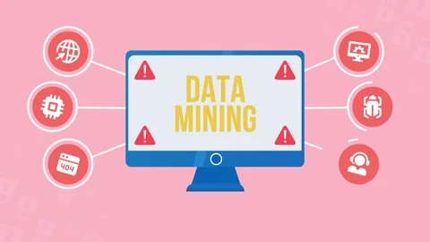 Internet, business, Technology and network concept. Data mining concept. 库存影片 161695399