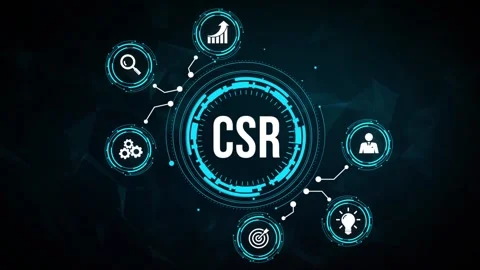 Internet, business, Technology and network concept. CSR abbreviation, modern  Stock Footage 162315840