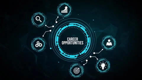 Internet, business, Technology and network concept. CAREER OPPORTUNITIES Stock Footage 162315932