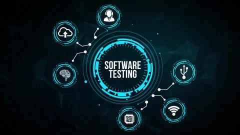 Internet, business, Technology and network concept. Inscription SOFTWARE TEST Stock Footage 162367455
