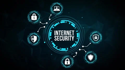 Internet, business, Technology and network concept. Cyber security data prote Stock Footage 162367796