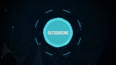 Internet, business, Technology and network concept. Outsourcing Human Resourc Stock Footage 163328817