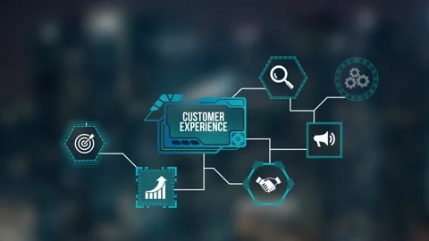 Internet, business, Technology and network concept. CUSTOMER EXPERIENCE inscr Stock-Footage 164296973