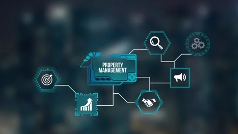 Internet, business, Technology and network concept. PROPERTY MANAGEMENT inscr Stock-Footage 164297005