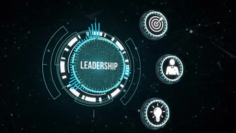 Internet, business, Technology and network concept. Leadership business manag Vídeo Stock 164515584