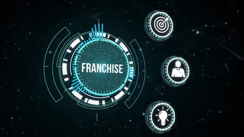 Internet, business, Technology and network concept. Franchise concept. Virtua Stock Footage 164516084