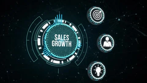 Internet, business, Technology and network concept. Sales growth, increase sa Stock Footage 164516225