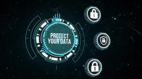 Internet, business, Technology and network concept. Cyber security data prote Stock Footage 164516309