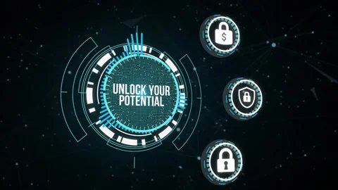 Internet, business, Technology and network concept. Cyber security data prote Stock Footage 164516325