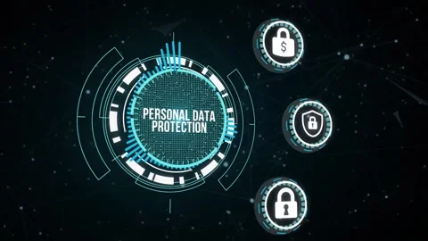 Internet, business, Technology and network concept. Cyber security data prote Stock Footage 164516341