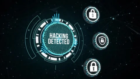 Internet, business, Technology and network concept. Cyber security data prote Stock Footage 164516384