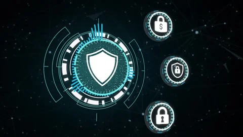 Internet, business, Technology and network concept. Cyber security data prote Stock Footage 164516469