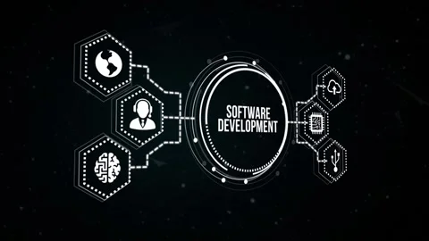 Internet, business, Technology and network concept. Inscription Software Deve Stock Footage 165205522